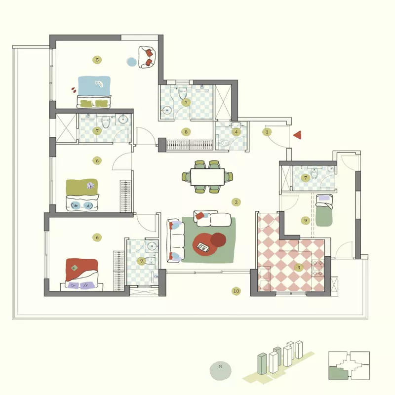 Max Estates 3BHK 2514 sqft Floor Plan